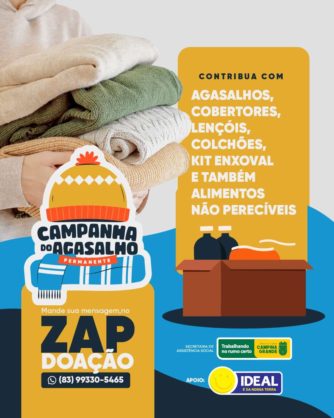 Prefeitura De Campina Grande Promove Campanha Do Agasalho Permanente