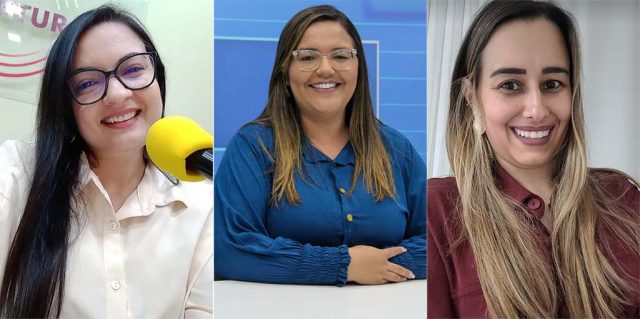 jornalistas Angellyka Kelly, Mônica Victor e Déborah Souza