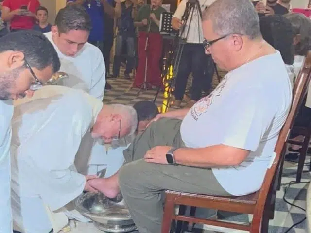 cerimonia de lava pés em joão pessoa