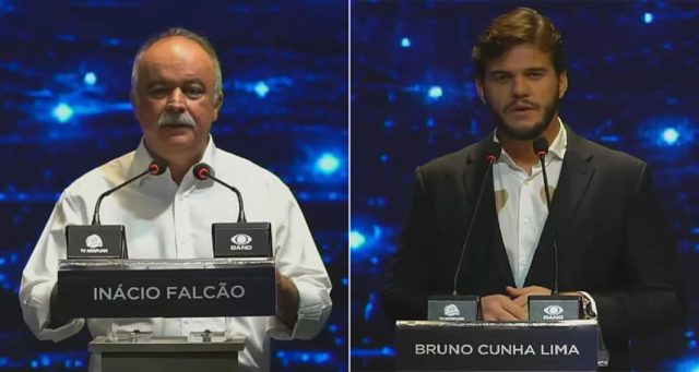 montagem debate inácio falcão-bruno