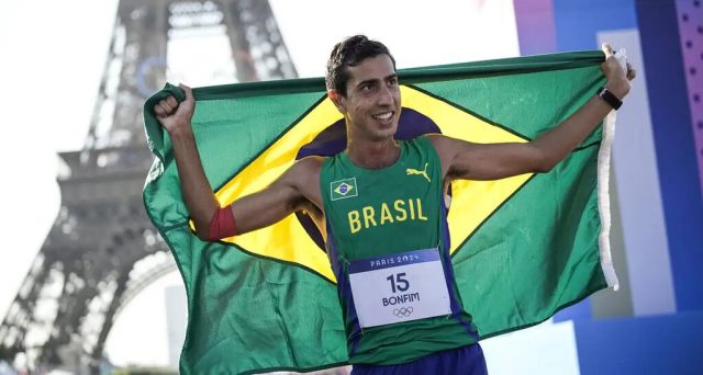 Caio Bonfim macha atlética