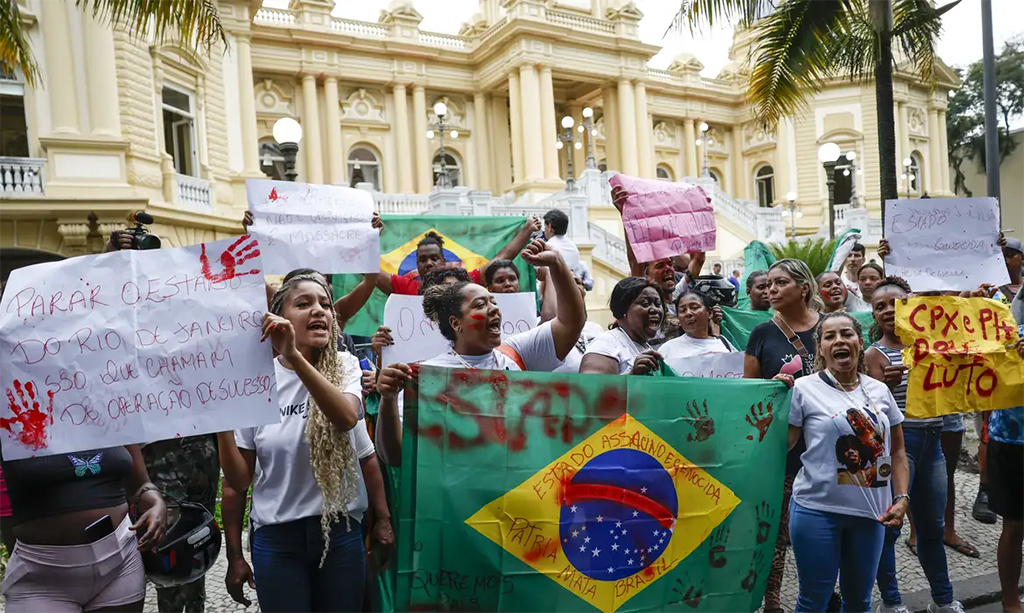 protesto contra operacao policial no rio