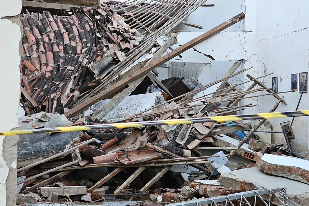 rompimento de reservatorio da cagepa casa destruida
