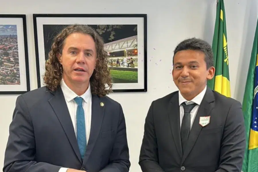 veneziano recebe o prefeito de santa rita, jackson alvino