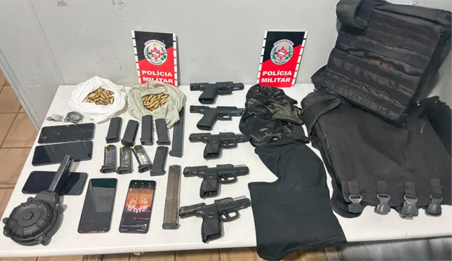 meterial apreendido pela policia