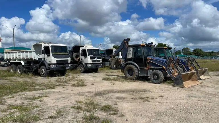 Área do Aeroporto Castro Pinto: operação integrada cumpre reintegração de posse maquinario para reintegracao de posse