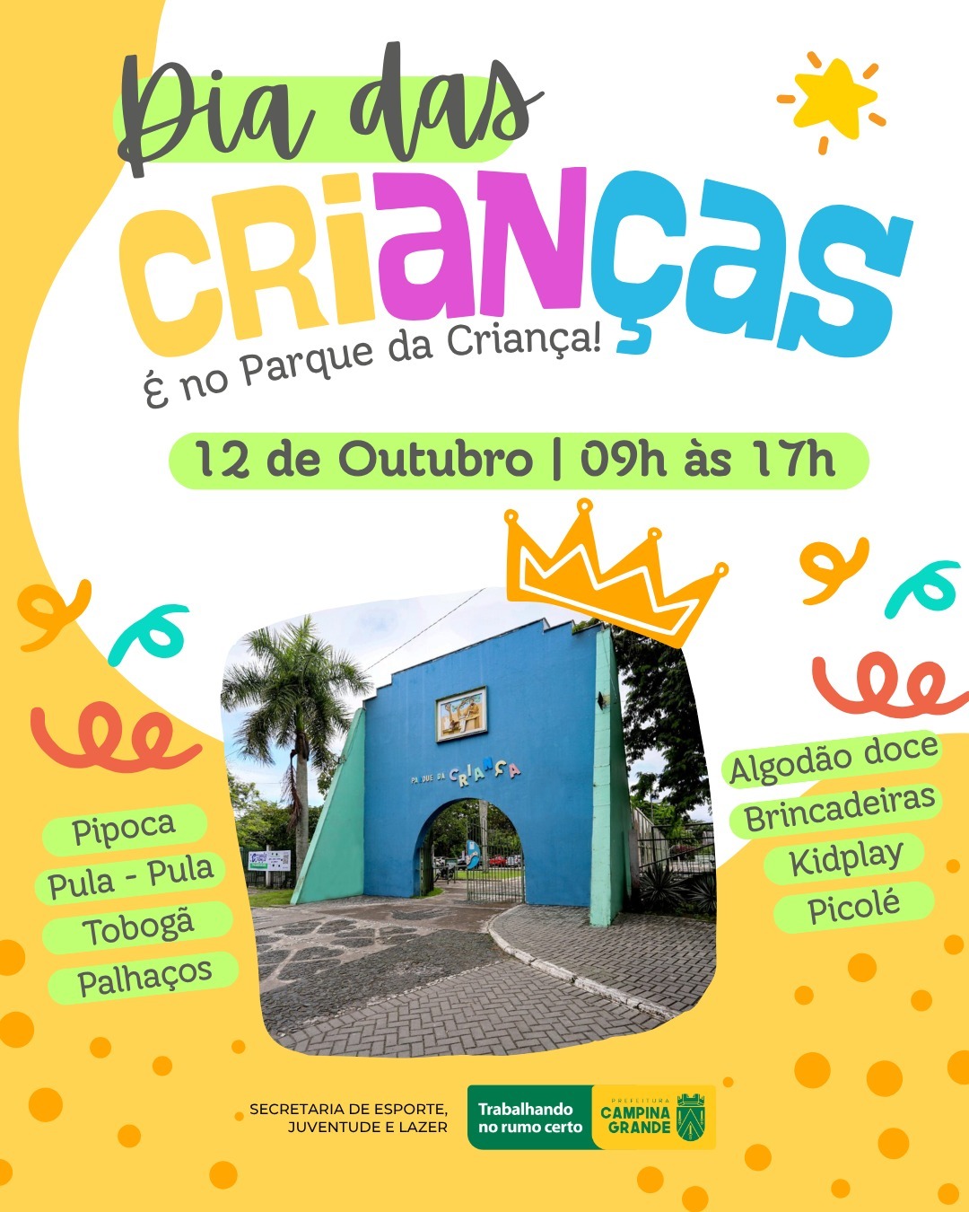 Prefeitura de Campina Grande prepara programação especial para o Dia das Crianças